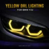 BMW F22 yellow daytime running light effect
