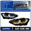 BMW G22 G26 G82 CS-style LED headlight configuration with original headlight reference A