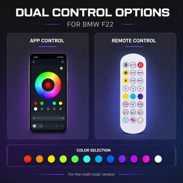 BMW F22 RGB DRL module app and remote controls