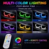 BMW F22 DRL modules with six RGB lighting color examples