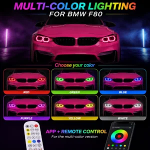 BMW F80 DRL Modules RGB multi-color lighting preview