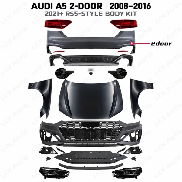 Audi A5 RS5 body kit two-door 2008–2016 pictured components