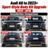 audi a6 2023 sport comparison exterior modification upgrade before and after