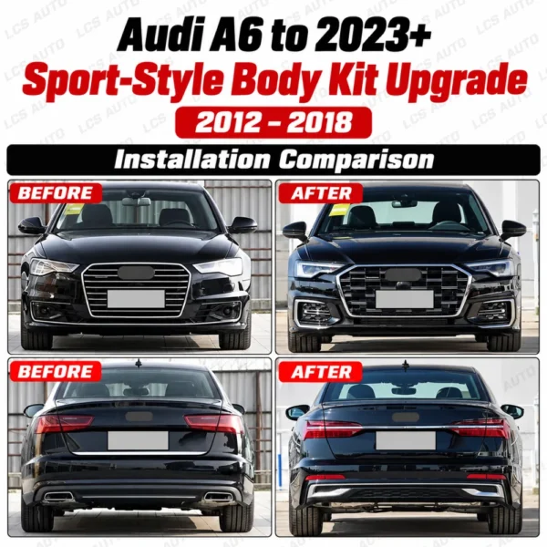 audi a6 2023 sport comparison exterior modification upgrade before and after