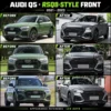 Audi Q5 RSQ8 front bumper before and after appearance comparison