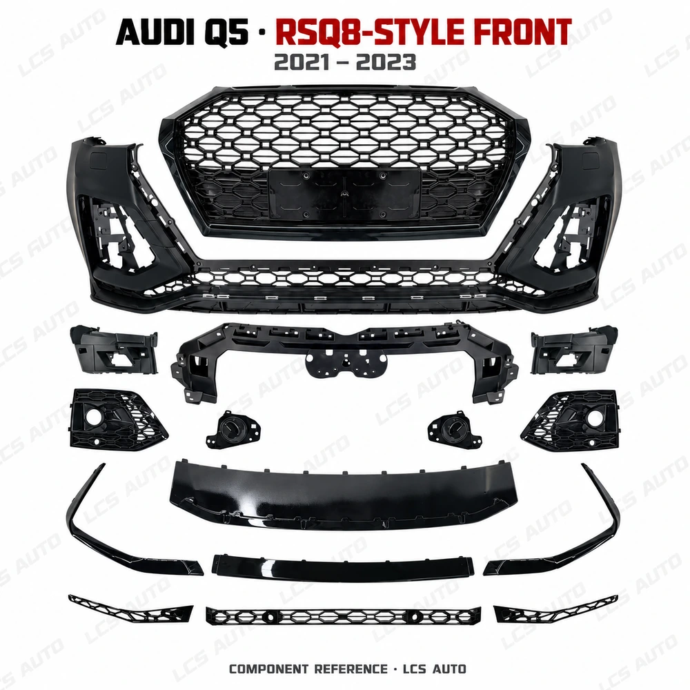 Audi Q5 RSQ8 front bumper component reference