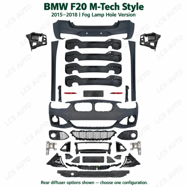 BMW F20 M-Tech body kit pictured components overview
