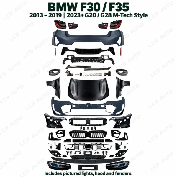 BMW F30 G20 body kit pictured components overview
