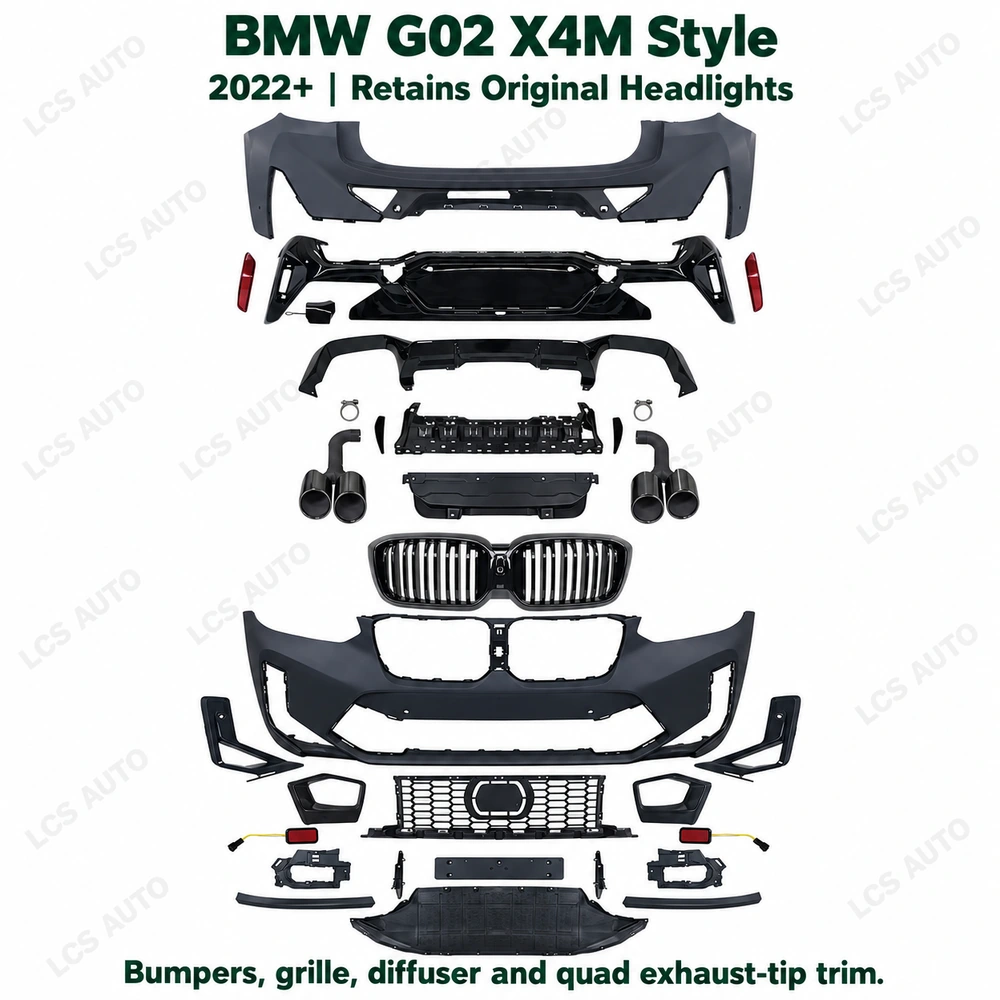 BMW G02 X4M body kit components reference