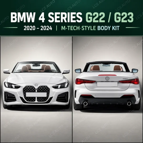 BMW G22 G23 M-Tech body kit installed front and rear appearance