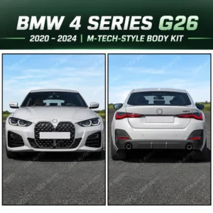 BMW G26 M-Tech body kit installed front and rear appearance