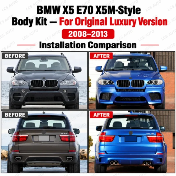 e70 luxury x5m comparison exterior modification upgrade before and after