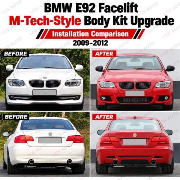 BMW E92 M-Tech body kit 2009–2012 exterior modification upgrade before and after