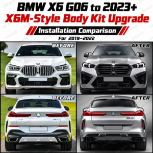 BMW X6 G06 X6M-style body kit 2019–2022 exterior modification upgrade before and after