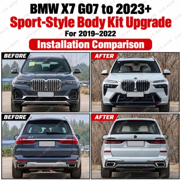 BMW X7 G07 sport body kit 2019–2022 exterior modification upgrade before and after