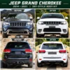 Jeep Grand Cherokee SRT body kit front and rear before and after upgrade comparison