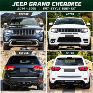 Jeep Grand Cherokee SRT body kit front and rear before and after upgrade comparison