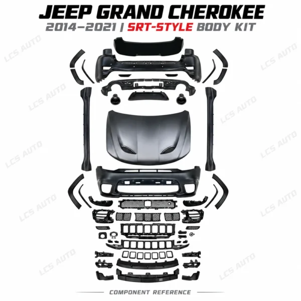 Jeep Grand Cherokee SRT body kit full pictured body components and trim pieces