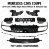 C205 C63 rear diffuser pictured components and quad rectangular exhaust tips