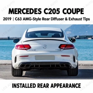C205 C63 rear diffuser installed rear appearance