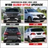 ML W166 GLE63 body kit actual front and rear before and after comparison