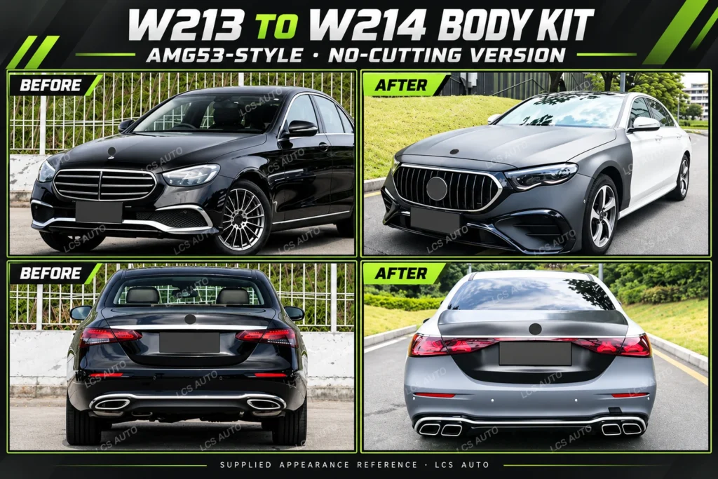 W213 to W214 Body Kit: No-Cutting AMG53-Style Upgrade Guide