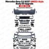Mercedes CLS W257 AMG53-style body kit 2018–2024 exterior modification upgrade components reference Front and rear bumpers, Grille, Rear diffuser, Exhaust tips
